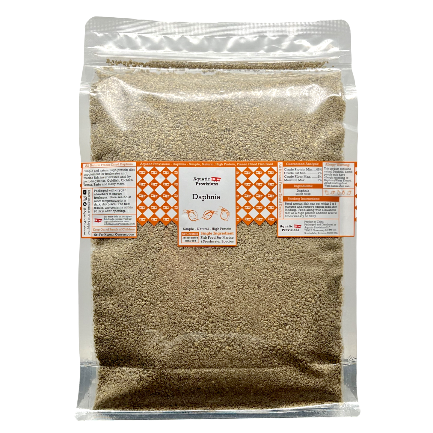 Daphnia, Freeze Dried, Bulk