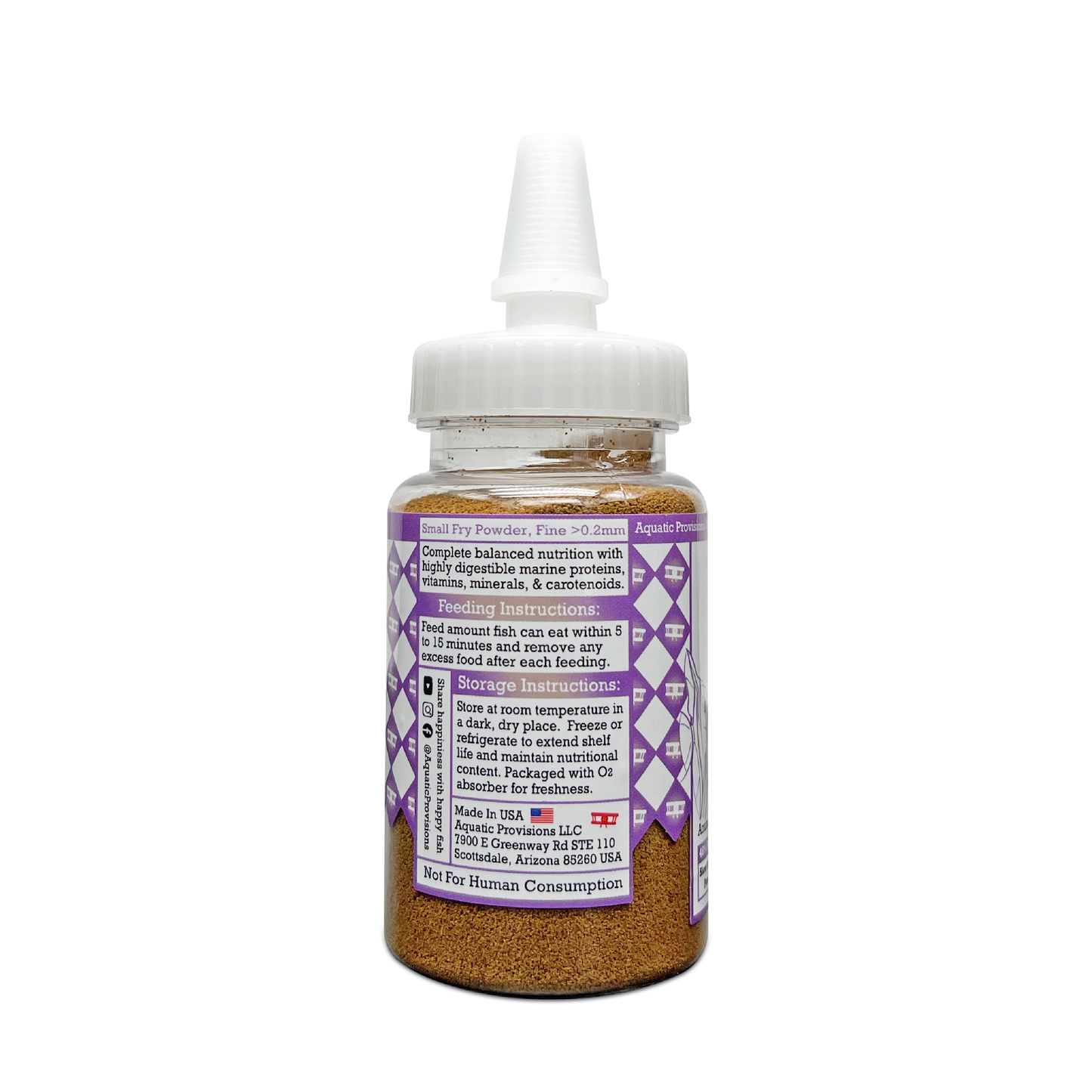 high protein angelfish fry food USA made vitamin enriched