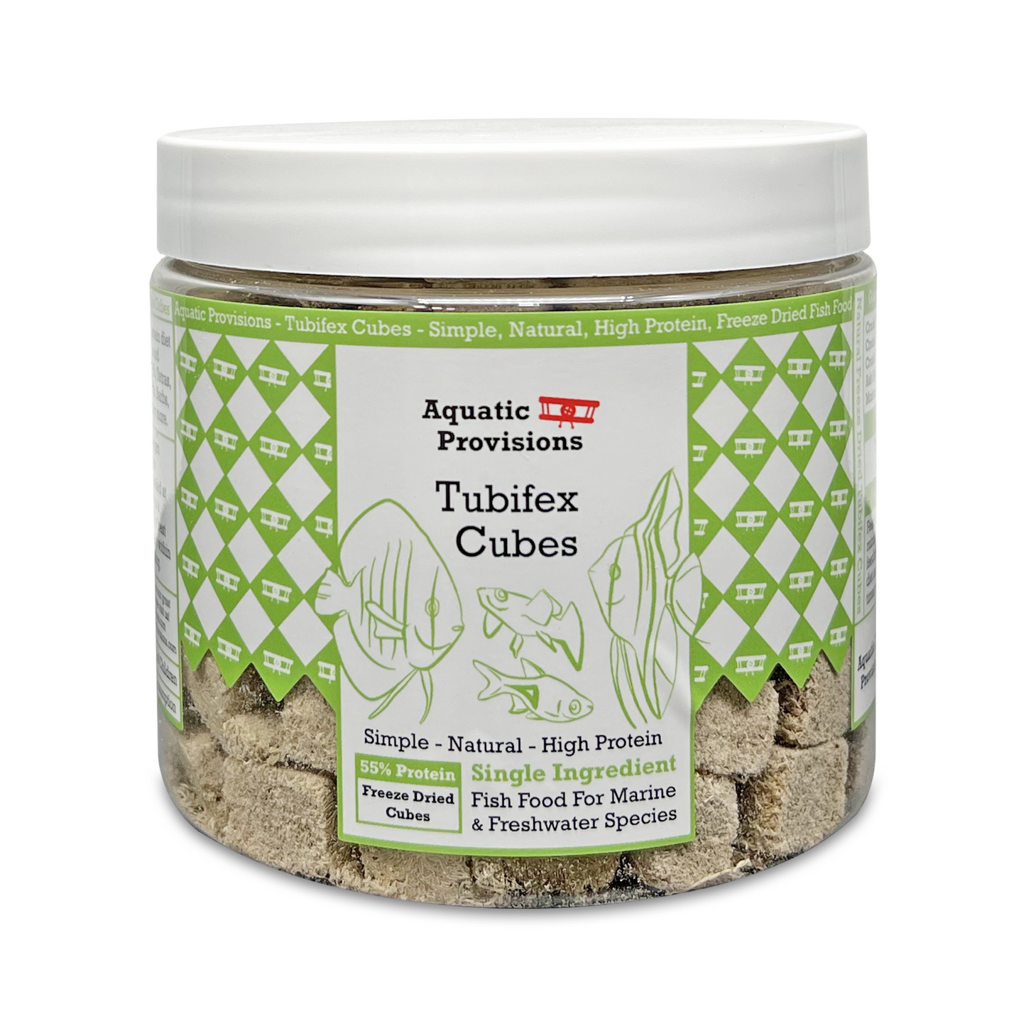 Tubifex Cubes, Freeze Dried