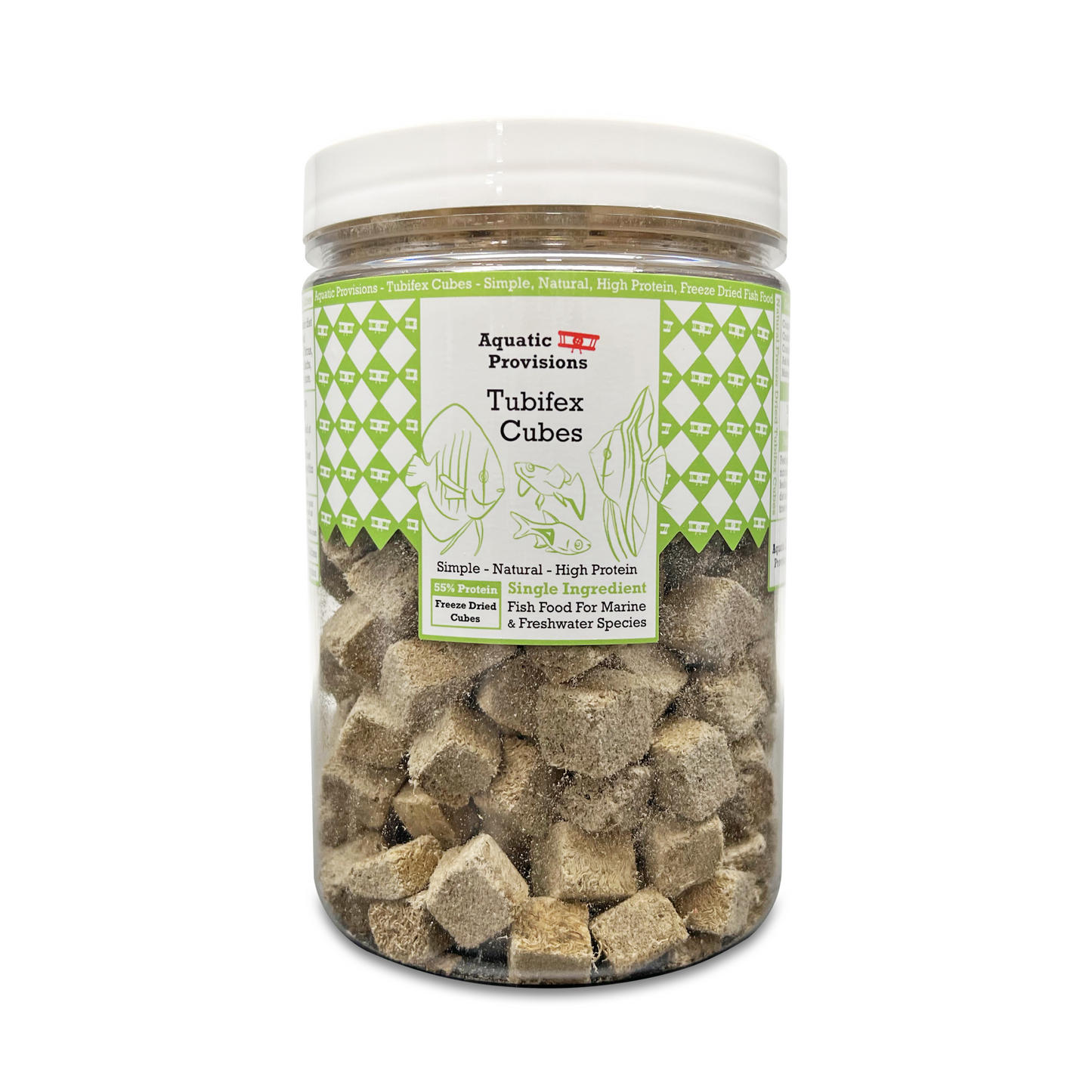 Tubifex Cubes, Freeze Dried