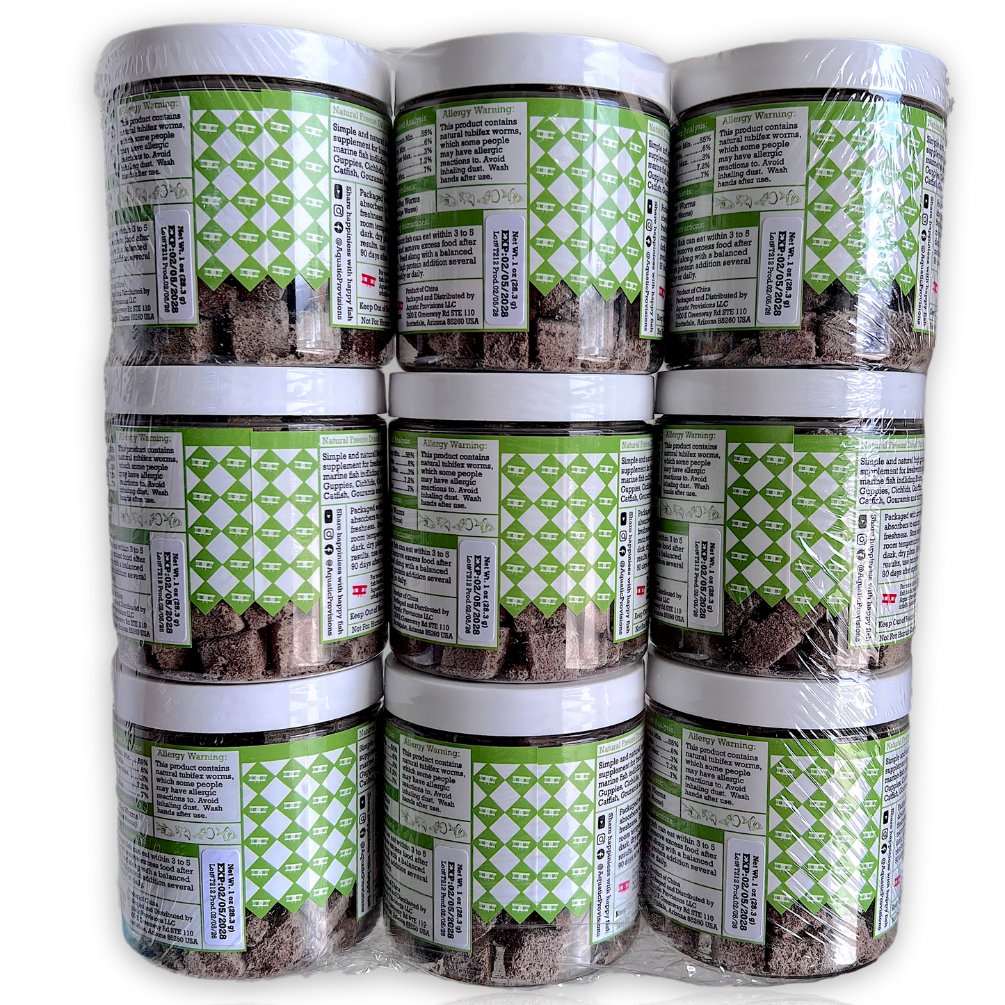 Wholesale Tubifex Cubes Case (9 × Jars)