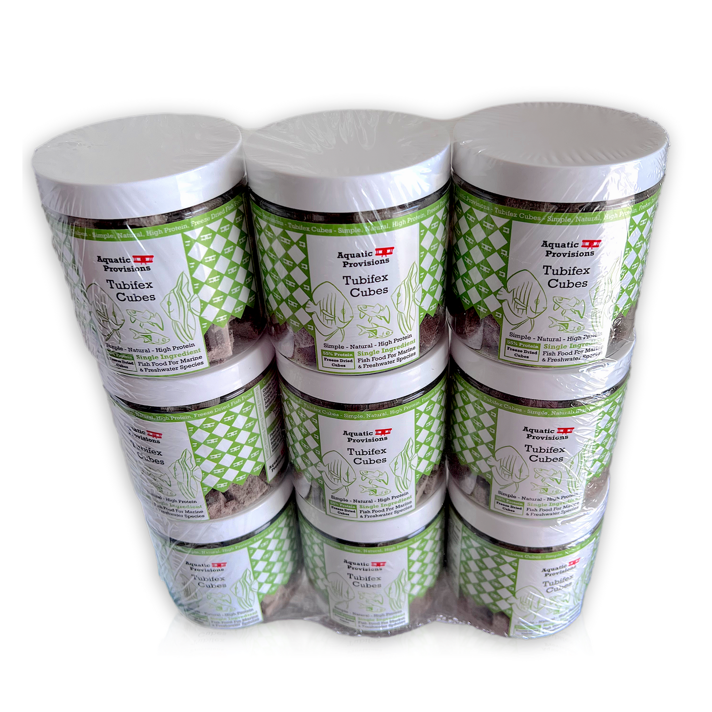Wholesale Tubifex Cubes Case (9 × Jars)