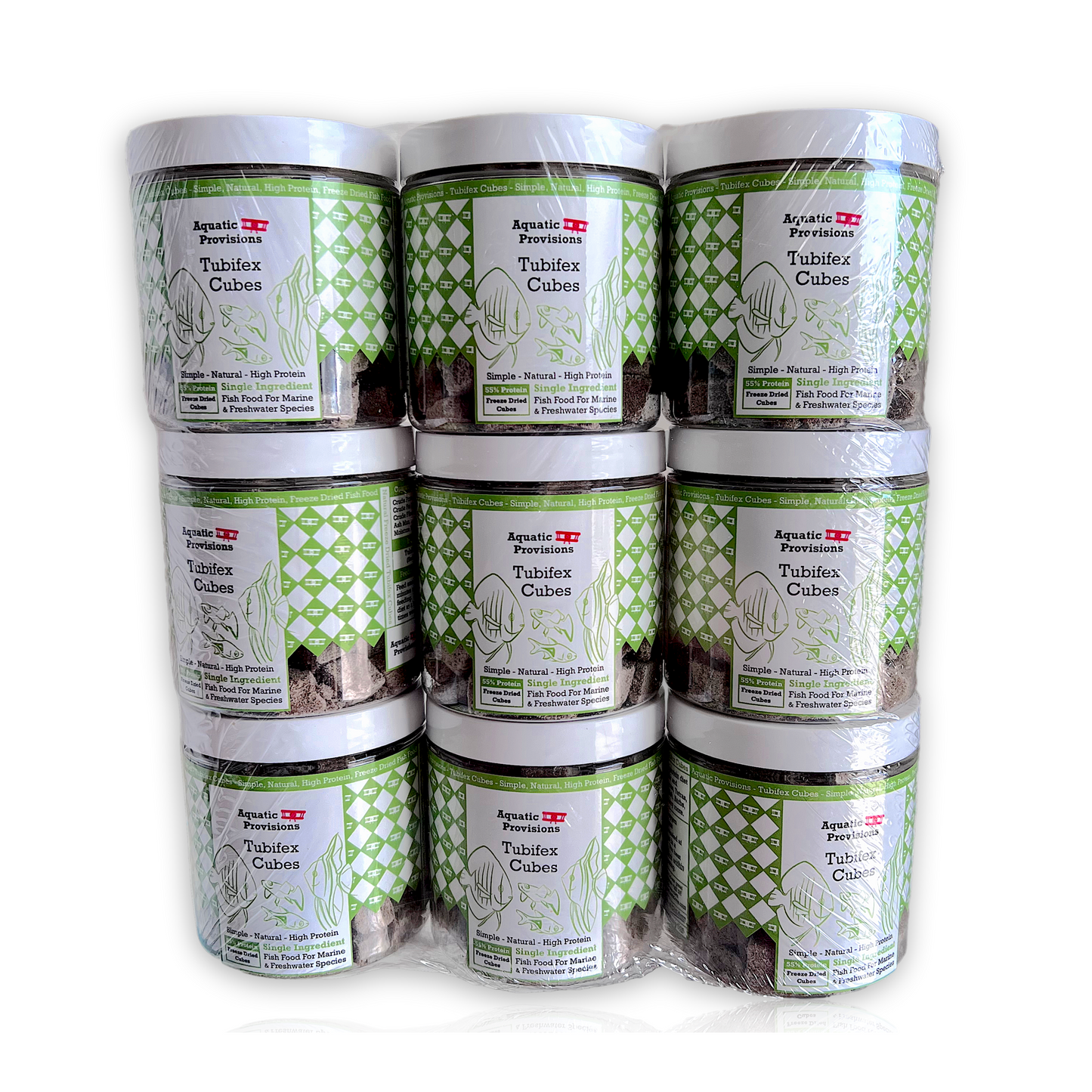 Wholesale Tubifex Cubes Case (9 × Jars)